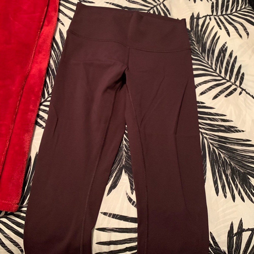 Purple crop lululemon leggings